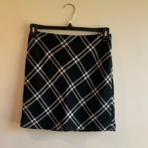 Black and White Plaid Skirt